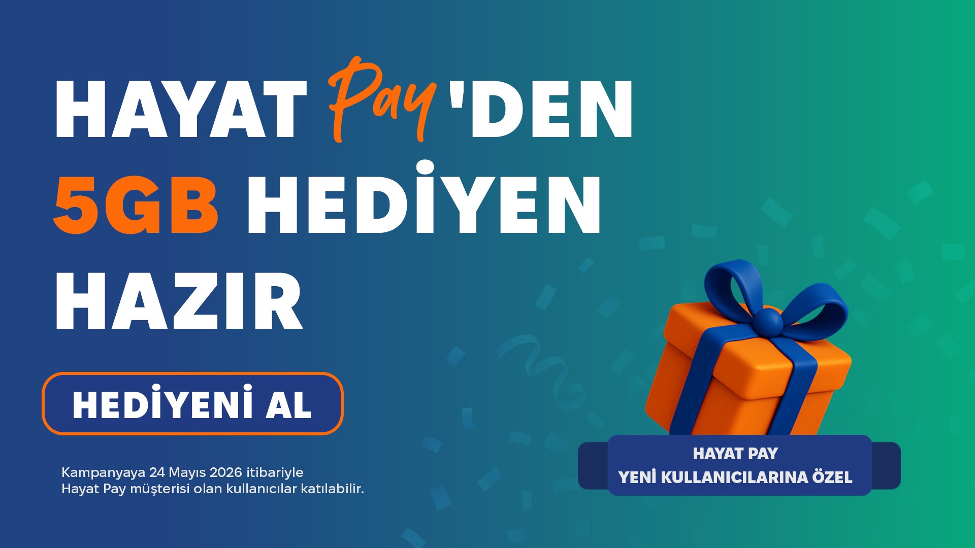 Hayat Pay'den 5GB değerinde 5.000 FreeBtyte Hediye!