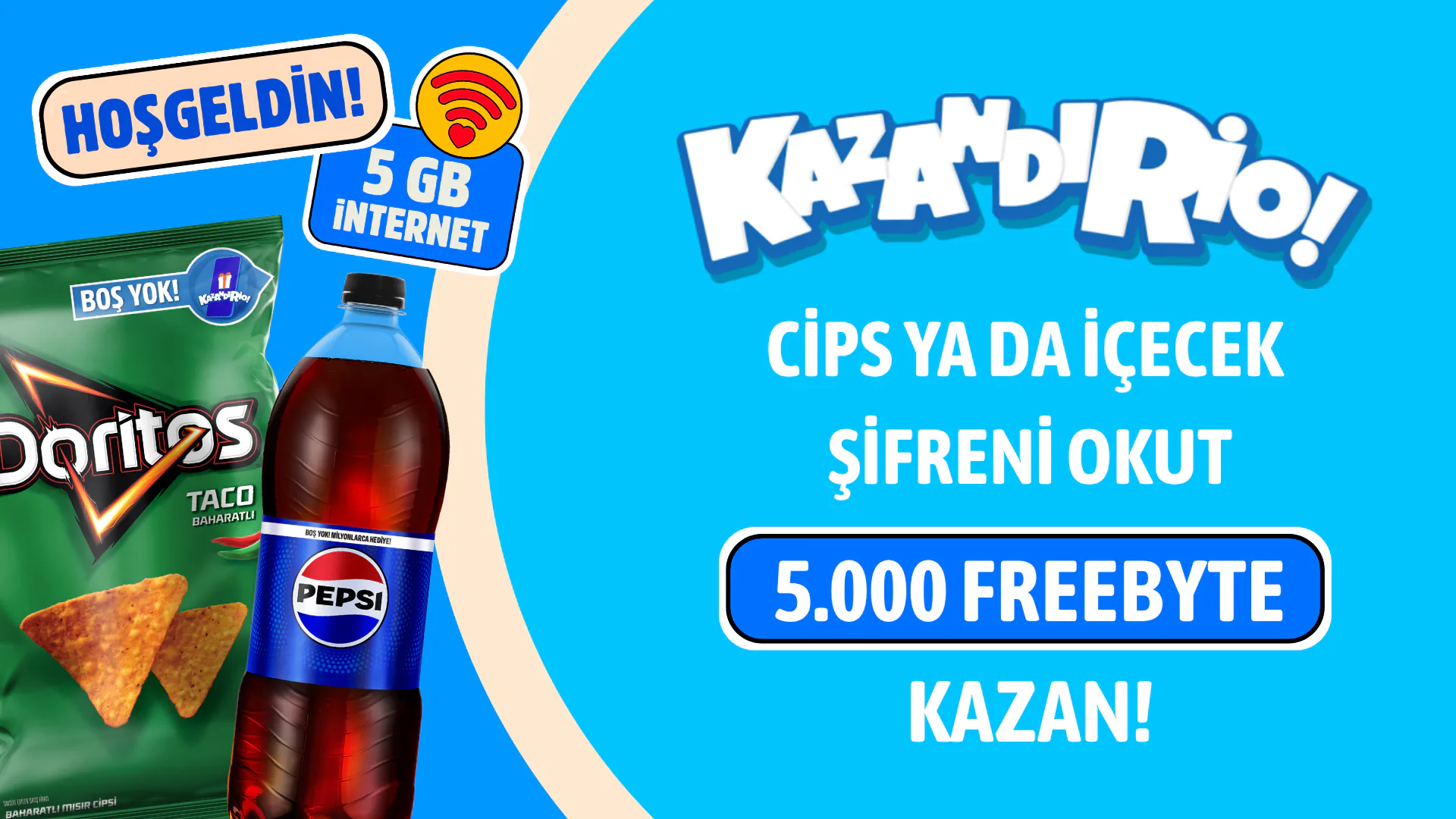 Yeni Üyelere KazandıRio'dan 5.000 FreeByte kazanma şansı!