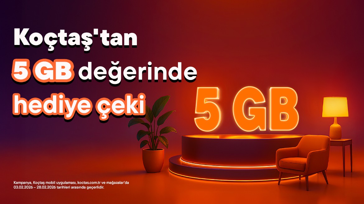Her 1.000 TL ve üzeri alışverişine 5 GB değerinde hediye!